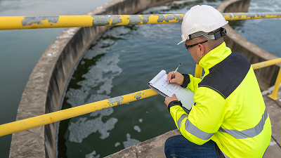 Ingenieros ambientales trabajando en tratamiento de agua